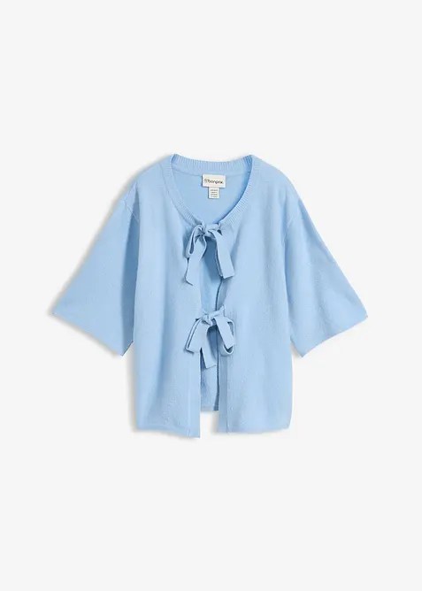 Finstrikket cardigan med sl&oslash;yfer, bonprix