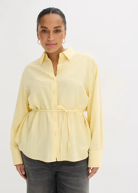 Skjorte i lett viskosemiks, bonprix