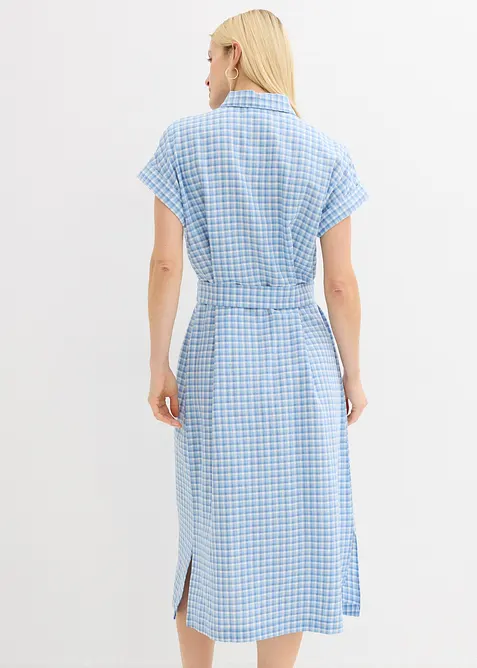 Skjortekjole i linmiks, bonprix