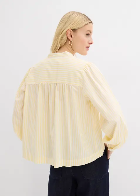 Bluse i formstabil poplin, bonprix