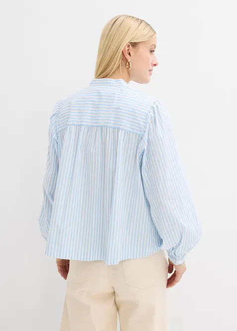 Bluse i formstabil poplin, bonprix