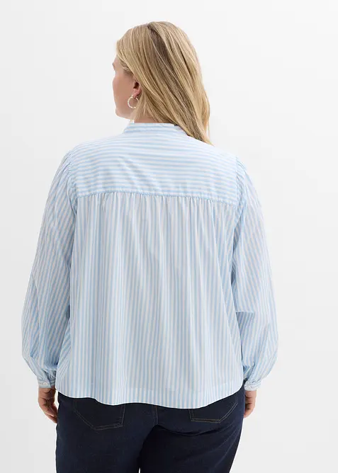 Bluse i formstabil poplin, bonprix