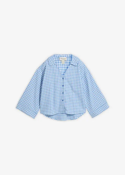 Bluse i luftig linmiks, bonprix