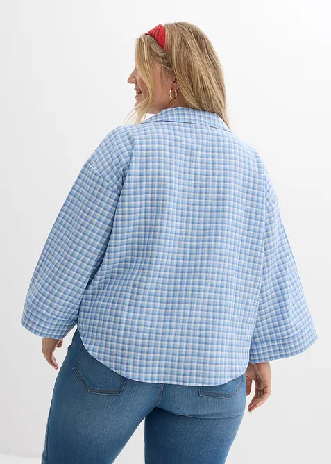 Bluse i luftig linmiks, bonprix