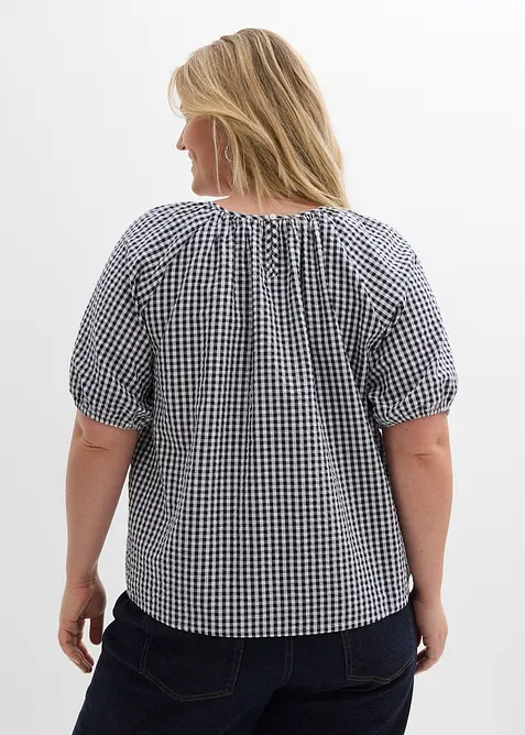 Kortermet bluse i 100% bomull, bonprix