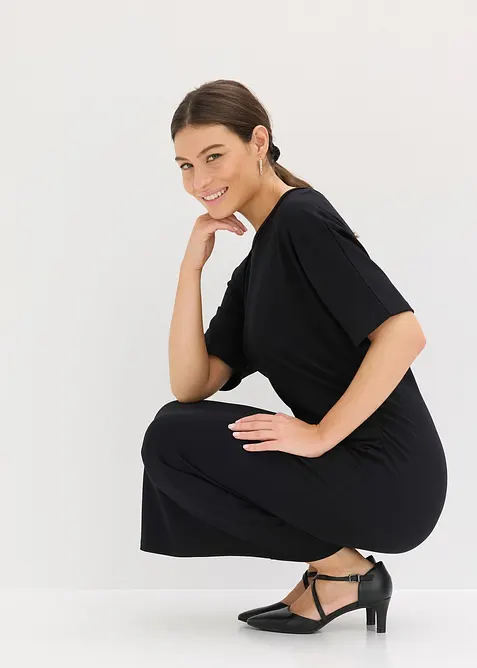 Midikjole i behagelig Punto di Roma-materiale, bonprix