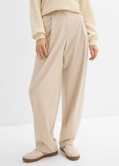 Barrel-bukse med h&oslash;y linning, bonprix