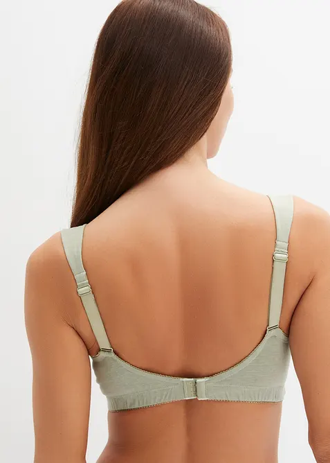 Amme-BH uten spiler med &oslash;kologisk bomull (2-pack), bonprix