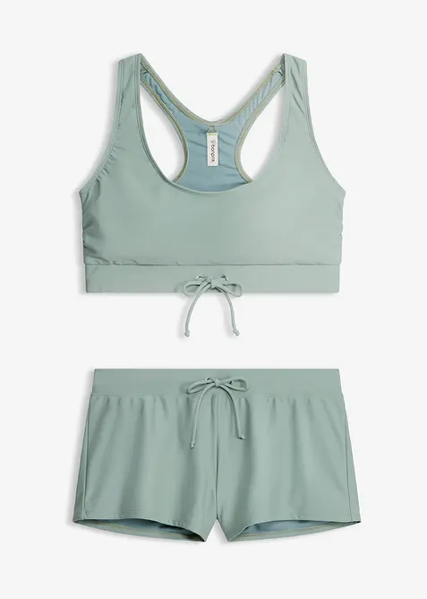 Bustier-bikini med badeshorts (2-delt sett), bonprix