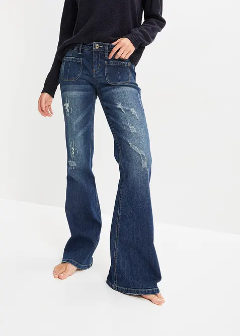 Flared-jeans Low Waist, stretch, bonprix
