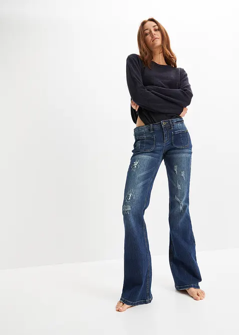 Flared-jeans Low Waist, stretch, bonprix