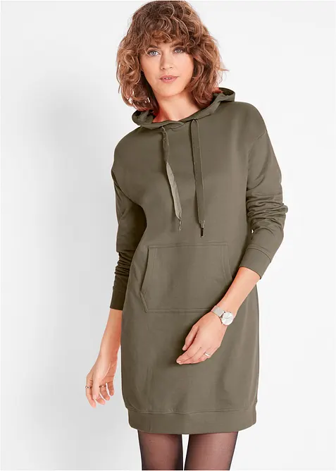 Sweatkjole med &oslash;kologisk bomull, bonprix