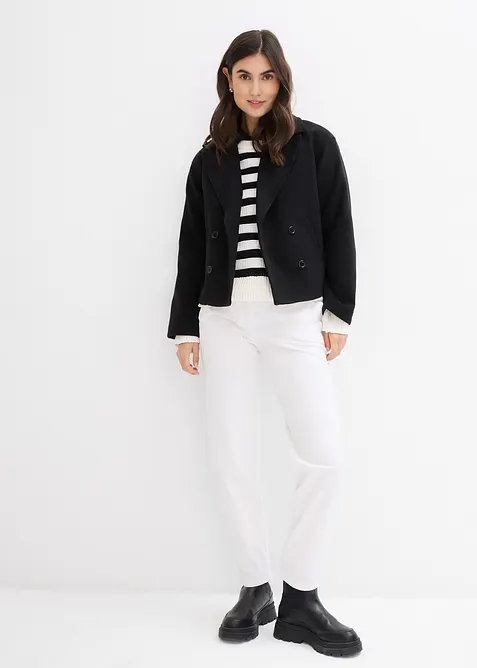 Oversized skjorte i bomull med 3/4-lange ermer, bonprix