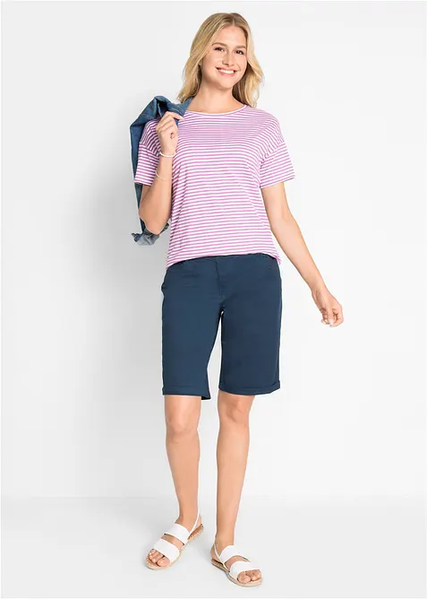 Papertouch-bermudashorts av bomullsmiks, bonprix