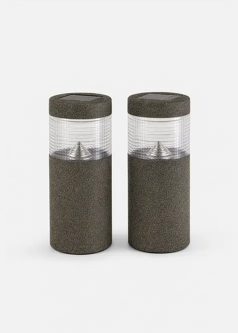 Stibelysning med solcelle (2-pack), bonprix