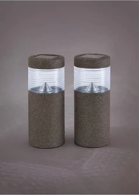 Stibelysning med solcelle (2-pack), bonprix