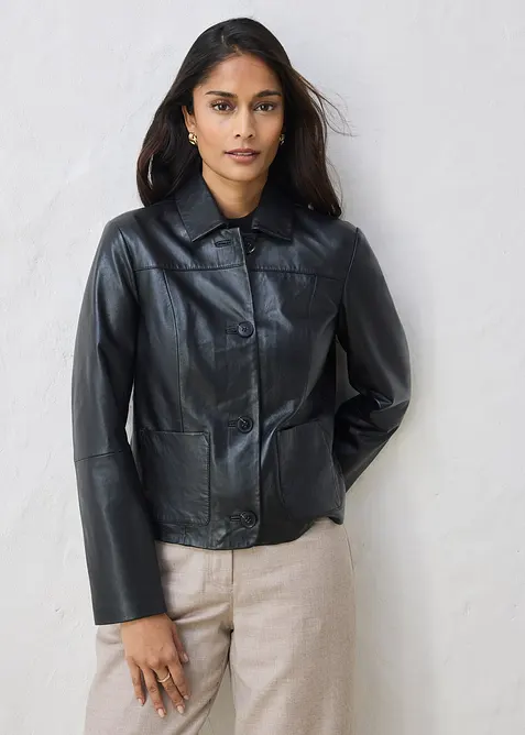 Skinnjakke i lammenappa, bonprix