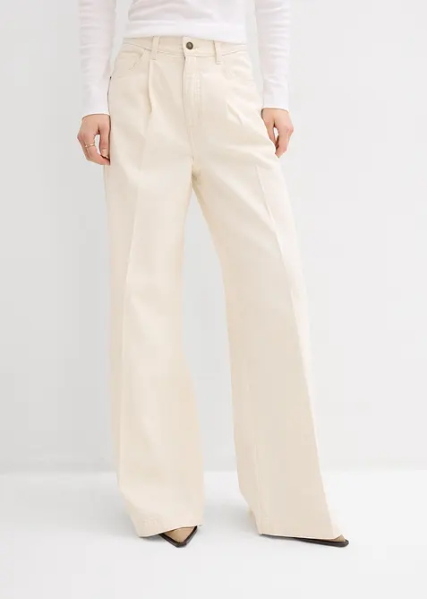 Super Wide Leg-jeans, bomull, bonprix