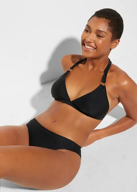 Halterneck-bikini med ringpynt, bonprix