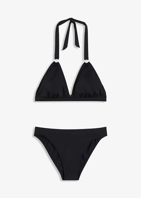 Halterneck-bikini med ringpynt, bonprix