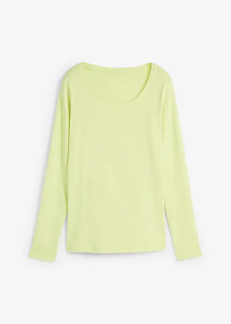 Langermet topp i 100% &oslash;kologisk bomull, bonprix