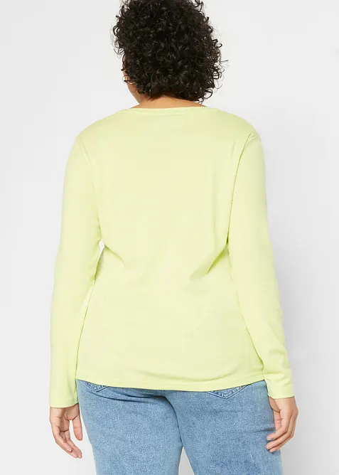 Langermet topp i 100% &oslash;kologisk bomull, bonprix