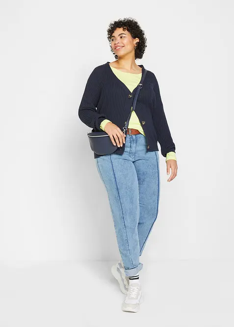 Langermet topp i 100% &oslash;kologisk bomull, bonprix