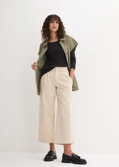 Langermet topp i 100% &oslash;kologisk bomull, bonprix