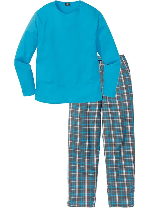 Pyjamas i 100% bomull med lange ermer, bonprix