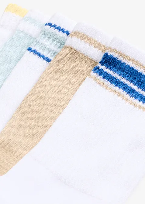 Tennissokker med &oslash;kologisk bomull (5-pack), bonprix