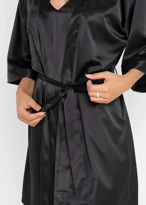 Morgenk&aring;pe-sett (Kimono + neglisj&eacute;, 2-delt sett), bonprix