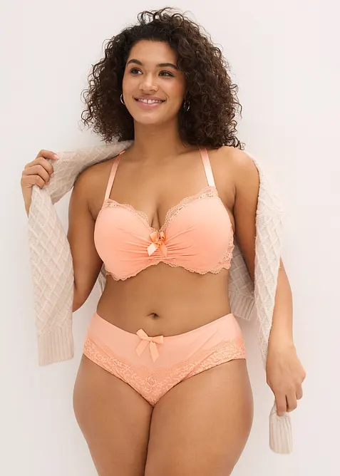 Panty med blomsterblonde, bonprix