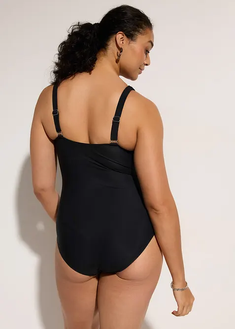 Shape-badedrakt med transparent mesh, lett formende, bonprix