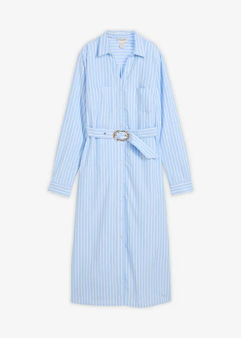 Skjortekjole i 100% bomull, bonprix