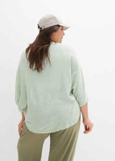 Finstrikket cardigan i 100% bomull, bonprix