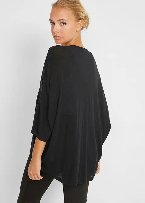 Finstrikket cardigan i 100% bomull, bonprix