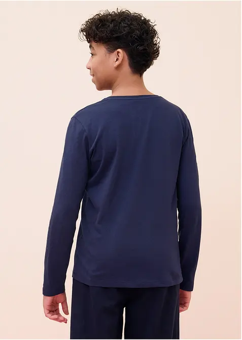 Langermet topp med &oslash;kologisk bomull (5-pack), bonprix