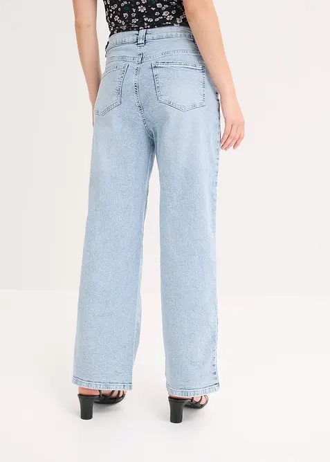 Wide Leg-jeans, High Waist, Low Stretch, bonprix