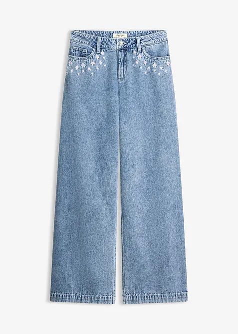 Wide leg-jeans, Mid Waist, bonprix