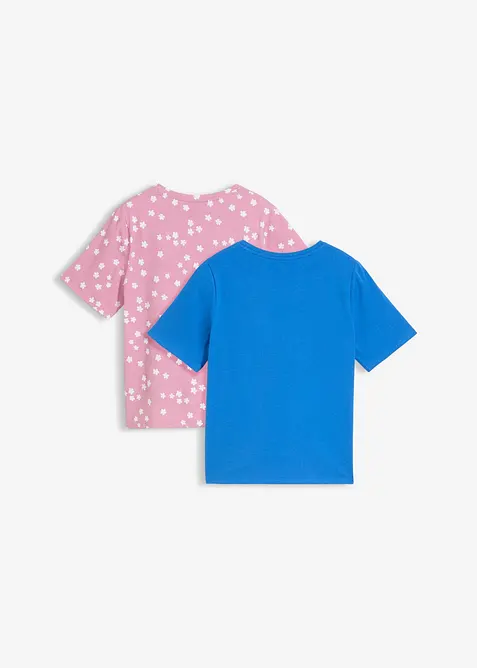 T-skjorte i elastisk, &oslash;kologisk bomullsmiks (2-pack), bonprix