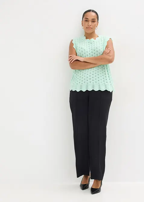 Strikket topp i 100% bomull, bonprix