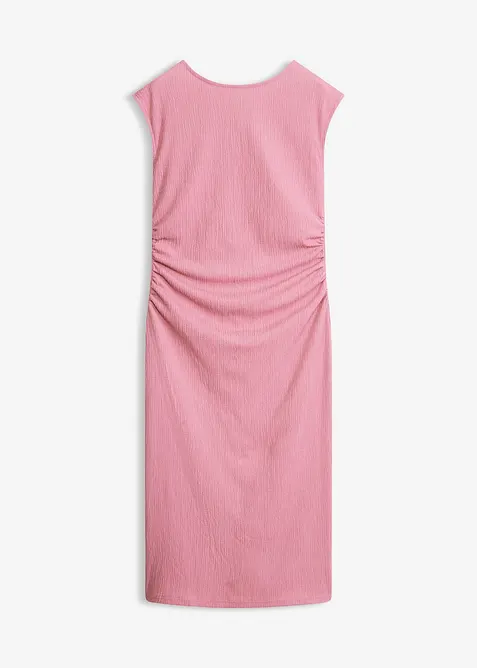 Trikotkjole i kreppet strukturmateriale, bonprix