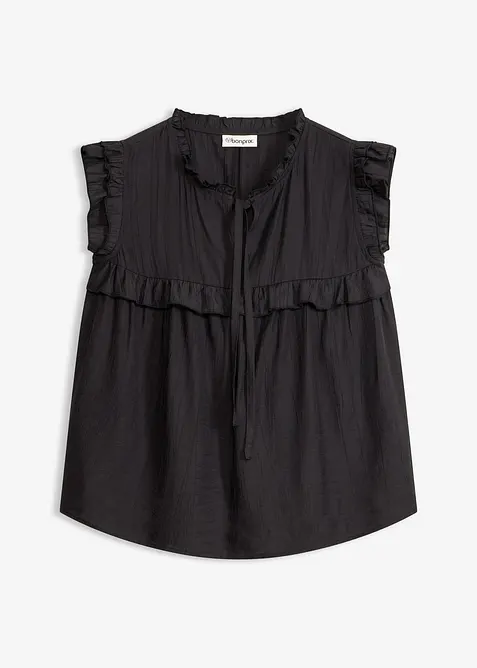 Ermel&oslash;s bluse i viskosemiks, bonprix