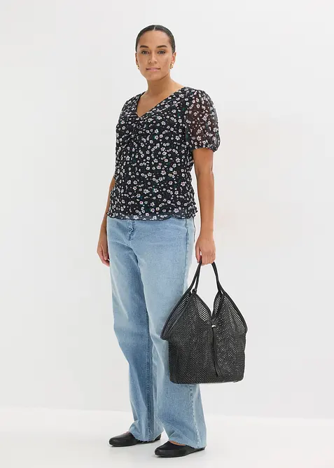 Topp i tynn mesh, bonprix