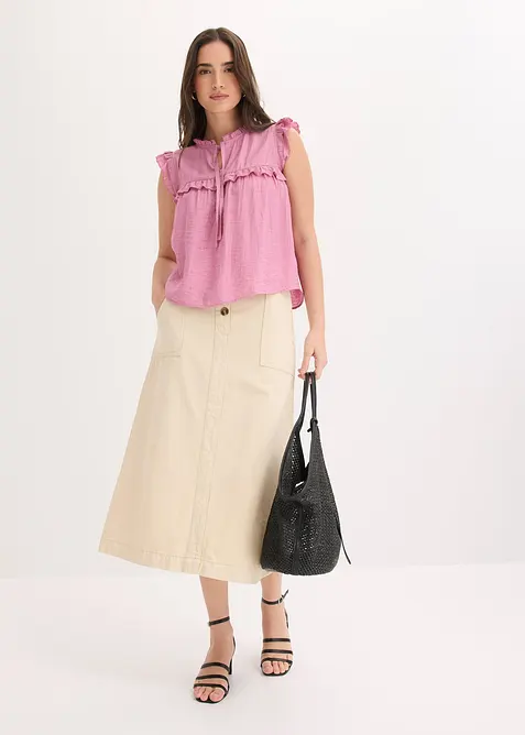 Twillskj&oslash;rt i 100% bomull, bonprix