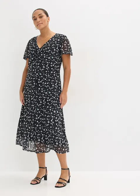 Jerseykjole i tynn mesh, bonprix