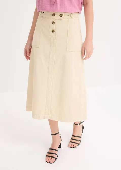 Twillskj&oslash;rt i 100% bomull, bonprix