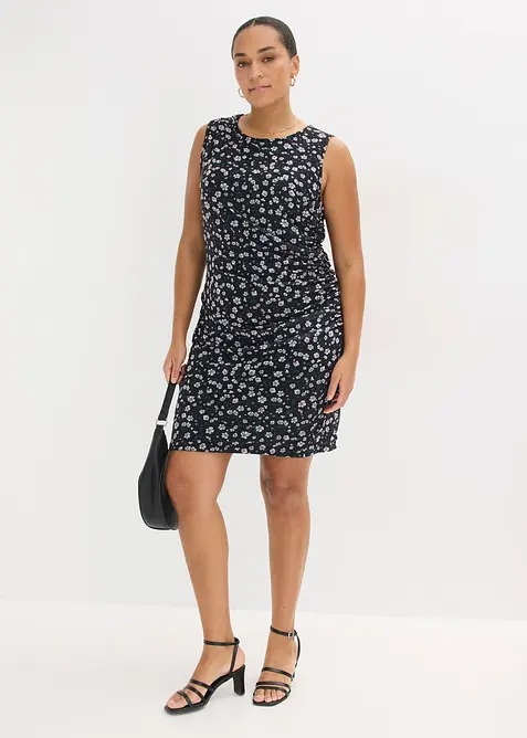 Innsvingt kjole i tynn mesh, bonprix