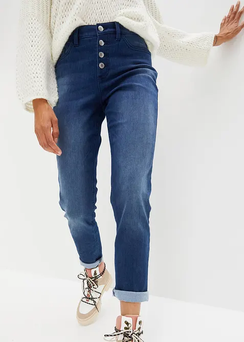 Boyfriend-termojeans Mid Waist, med myk innside, bonprix