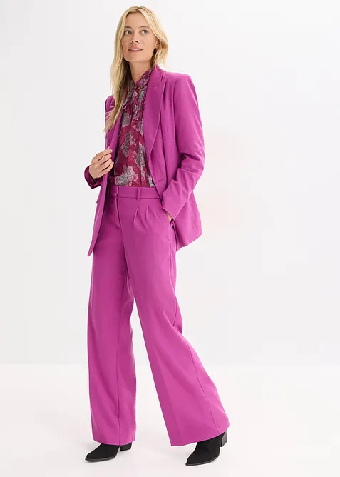 Tunika i sateng med biser, bonprix